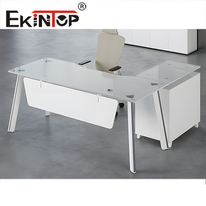 mesa de escritório superior de vidro